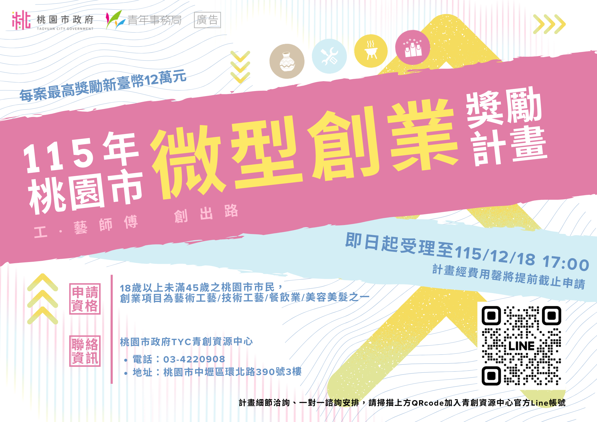 115年桃園市微型創業獎勵計畫 工·藝師傅創出路照片