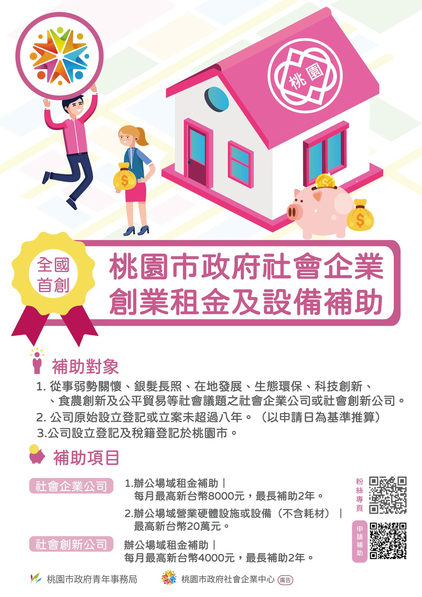 桃園市政府社會企業創業租金及設備補助照片