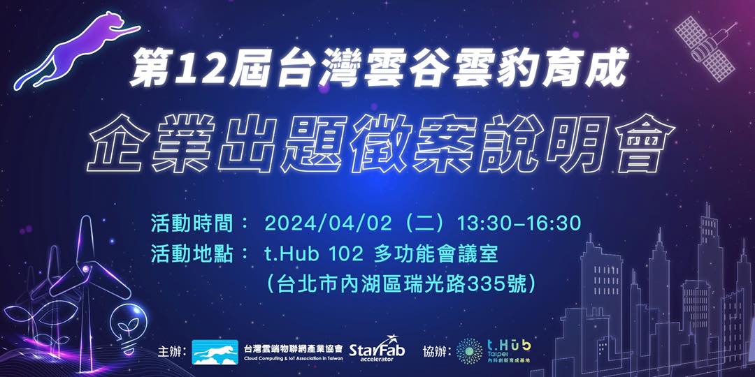 第12屆 台灣雲谷雲豹育成 企業出題徵案照片